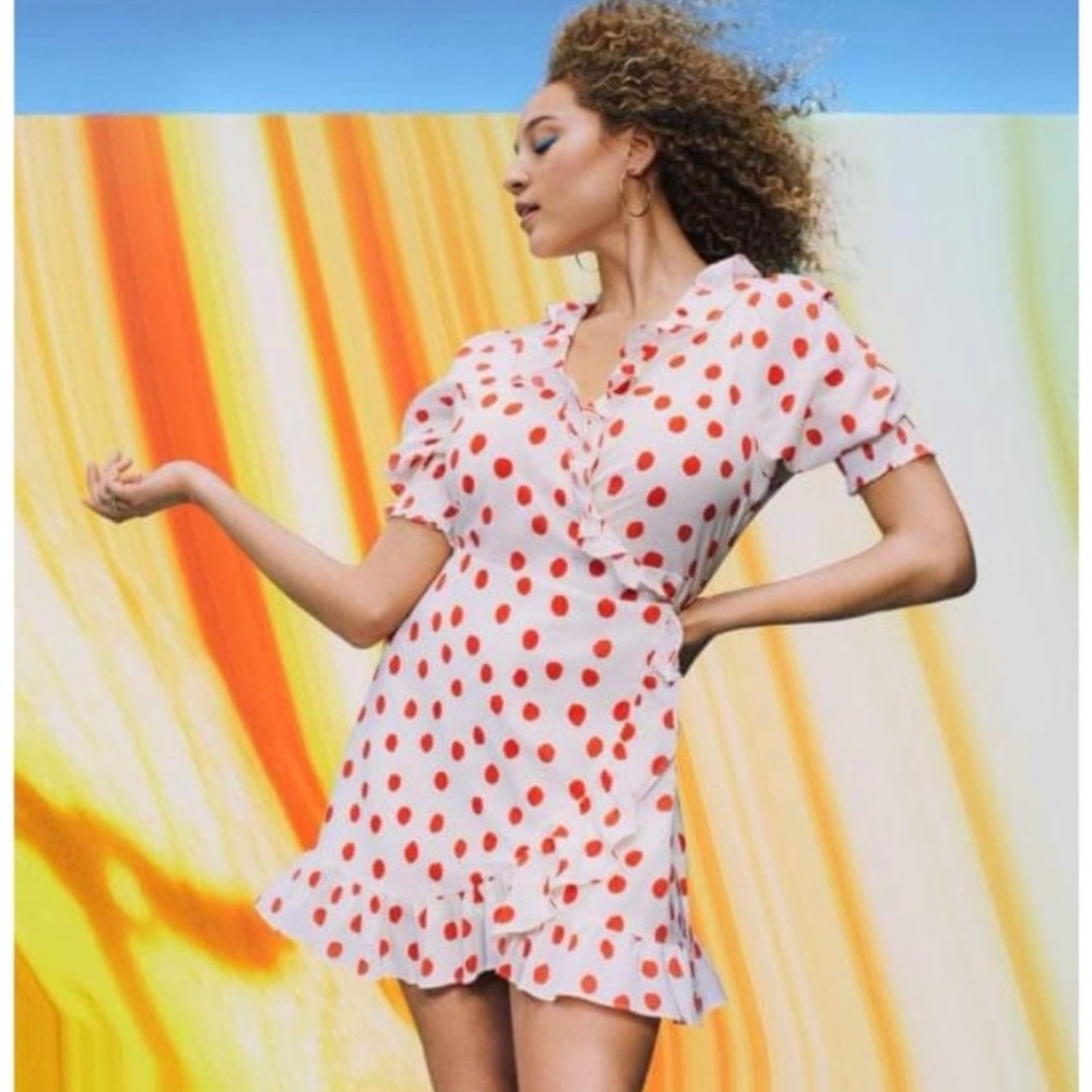 RIXO for Target polka mini wrap dot dress size S XS or XXS - Picture 5 of 13